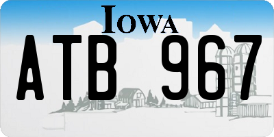 IA license plate ATB967