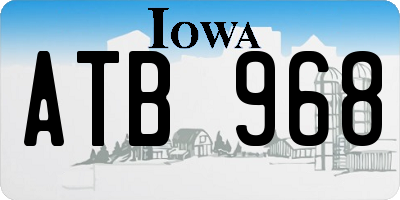 IA license plate ATB968