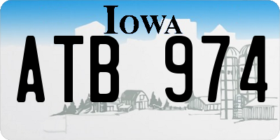IA license plate ATB974