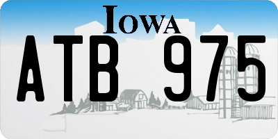 IA license plate ATB975