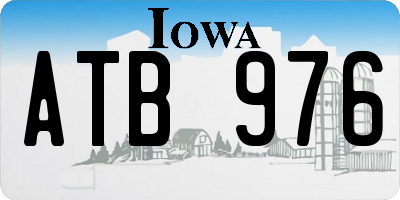IA license plate ATB976