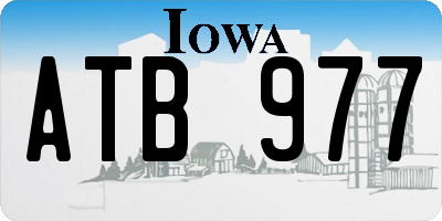 IA license plate ATB977