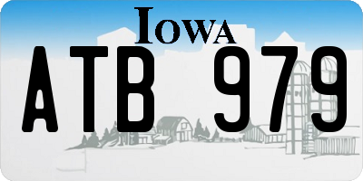 IA license plate ATB979