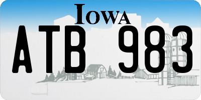 IA license plate ATB983
