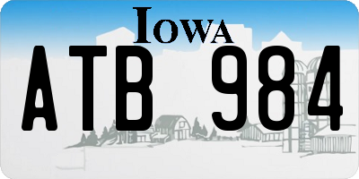 IA license plate ATB984