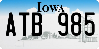 IA license plate ATB985