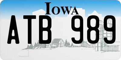 IA license plate ATB989