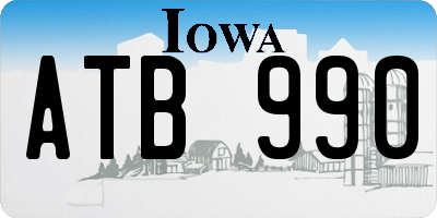 IA license plate ATB990