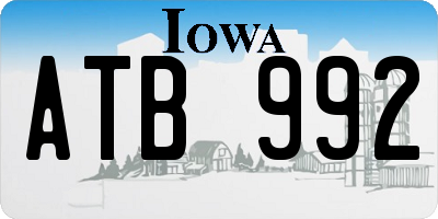 IA license plate ATB992