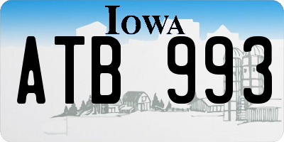 IA license plate ATB993
