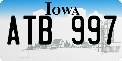 IA license plate ATB997
