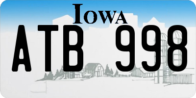 IA license plate ATB998