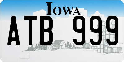 IA license plate ATB999