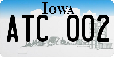 IA license plate ATC002