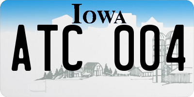 IA license plate ATC004