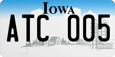IA license plate ATC005