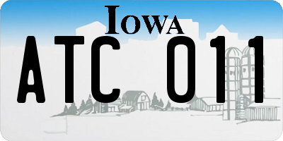 IA license plate ATC011