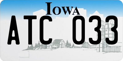 IA license plate ATC033