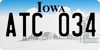 IA license plate ATC034