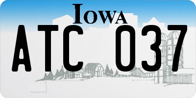 IA license plate ATC037