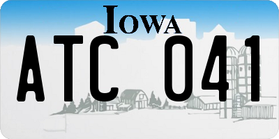 IA license plate ATC041