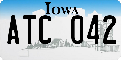 IA license plate ATC042