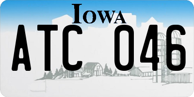 IA license plate ATC046