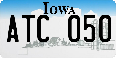 IA license plate ATC050