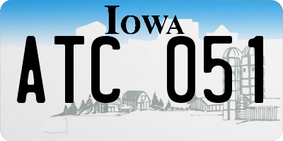 IA license plate ATC051