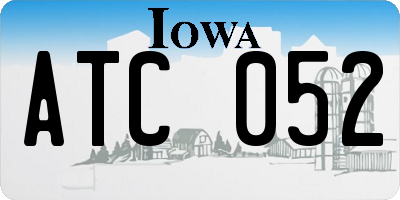 IA license plate ATC052