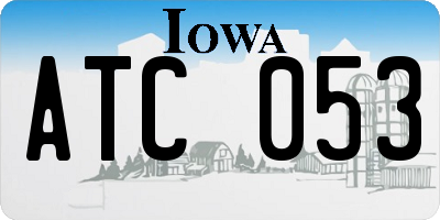IA license plate ATC053