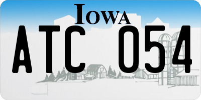 IA license plate ATC054