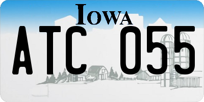 IA license plate ATC055