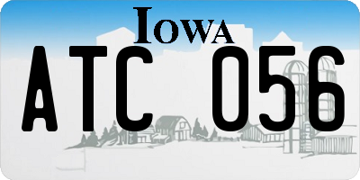 IA license plate ATC056