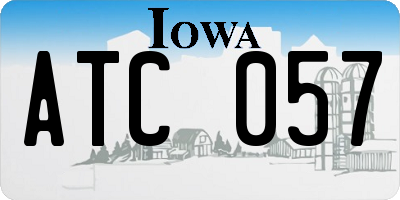 IA license plate ATC057