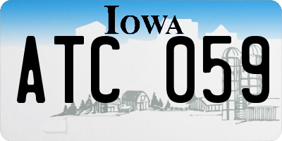 IA license plate ATC059
