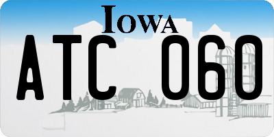 IA license plate ATC060