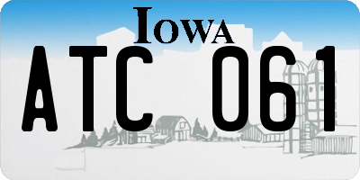 IA license plate ATC061