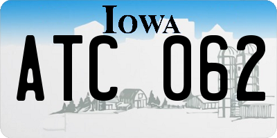 IA license plate ATC062
