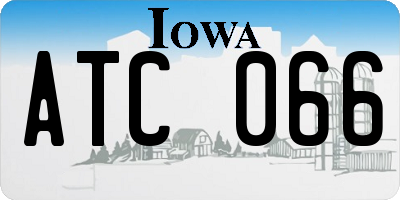 IA license plate ATC066