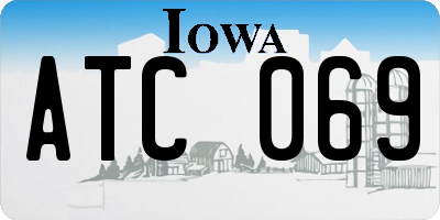 IA license plate ATC069