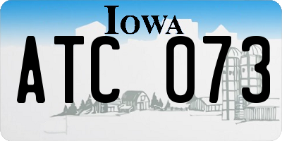 IA license plate ATC073
