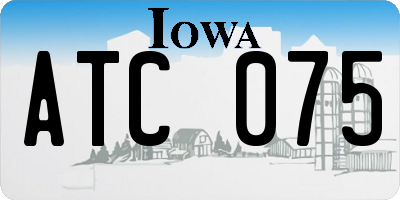 IA license plate ATC075