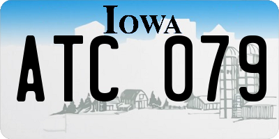 IA license plate ATC079