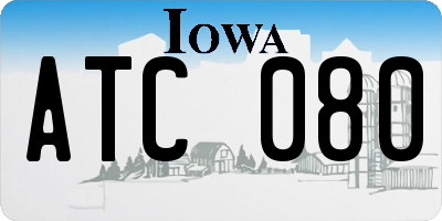 IA license plate ATC080