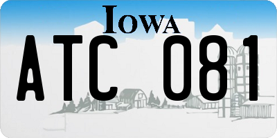 IA license plate ATC081
