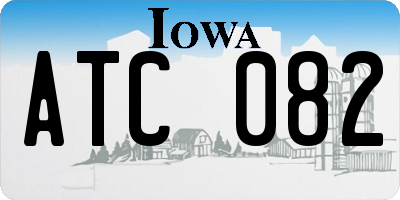 IA license plate ATC082