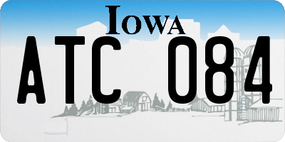 IA license plate ATC084
