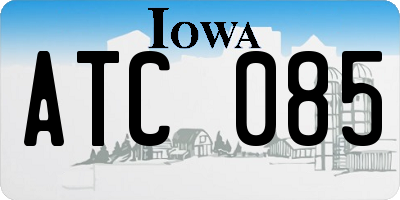 IA license plate ATC085