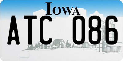 IA license plate ATC086